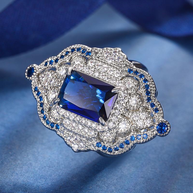 

Jewelry Copper Bottom Gold-Plated Simulation Color Treasure Retro Court Style Suit Heroine Stone 8 * 12