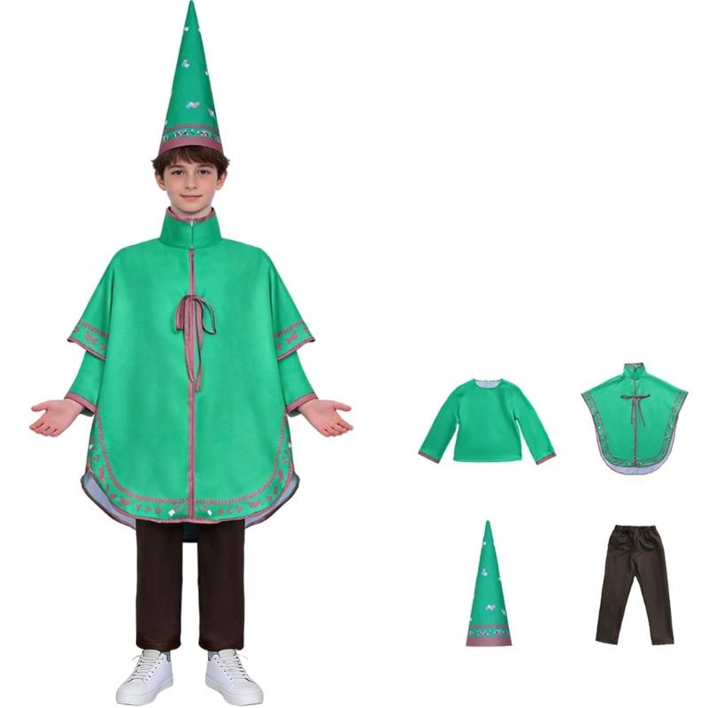 Multifunctional Role Play Outfit Includes Jacket Pants Cape Hat Roleplaying Clothes For Cosplay Event And Themed Parties