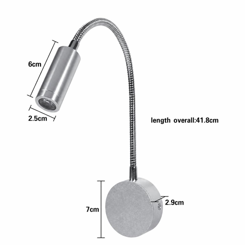 Aluminium LED Leselampe AC85-265V LED Wandleuchte Einfache LED Bettlampe Studio