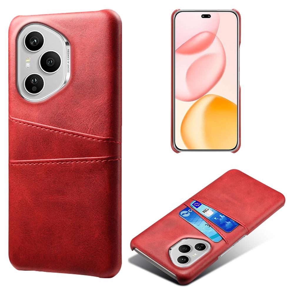 For Honor 400 Pro 5G (Global) Case Dual Card Slots PU Leather+Hard PC Phone Cover