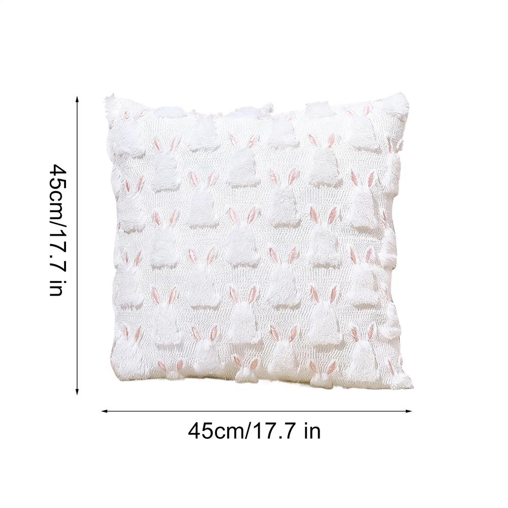 

Easter Pillow Case 18X18 Inch Spring Bunny Cushion Cover 2 Pieces Square Pillowcase for Sofa Couch Chair Bed Living Room Bedroom розовый