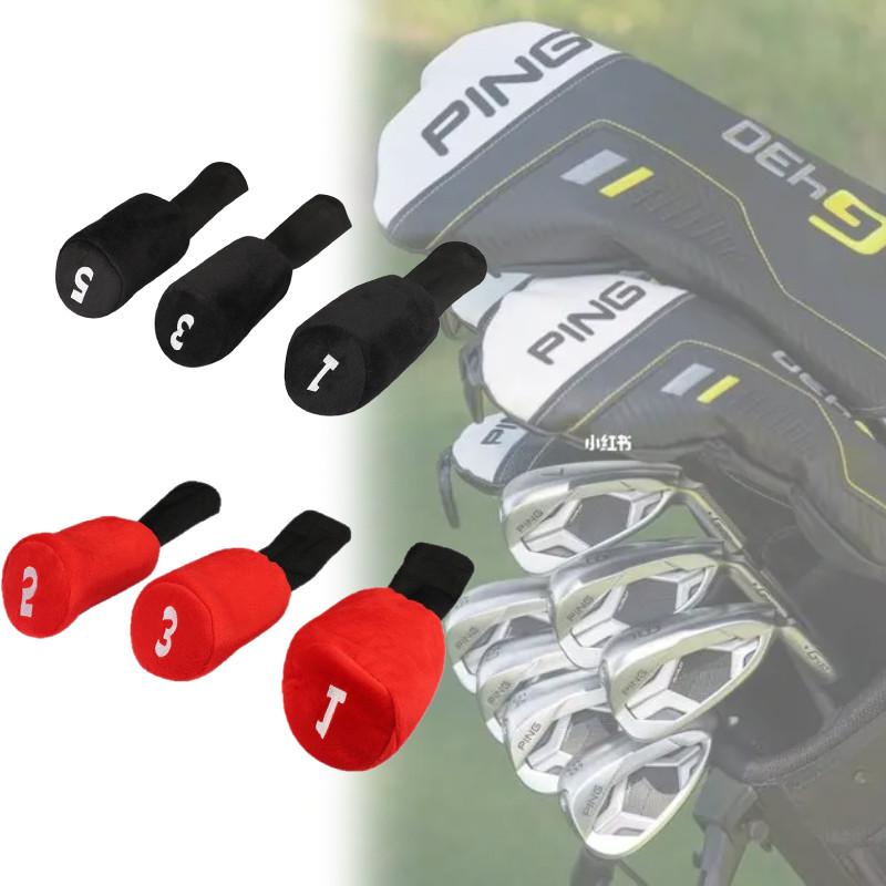 Golf Accessories Club Cotton Head Covers Plush Interior Wooden Club Protection