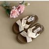Design Sense Niche Flat Sandals Women 2025 Summer Seaside Silver Cool Slippers Beach Shoes Wear Roman Sandals