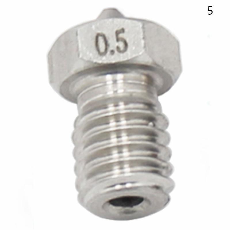5 stücke Edelstahl Düse Extruder 3D Drucker Teile Filament Gewinde Teil