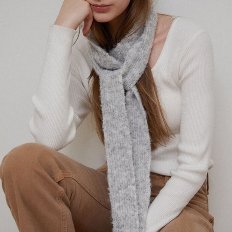 TATIANA Melange Slim Fur Muffler MF8112 3 Colors