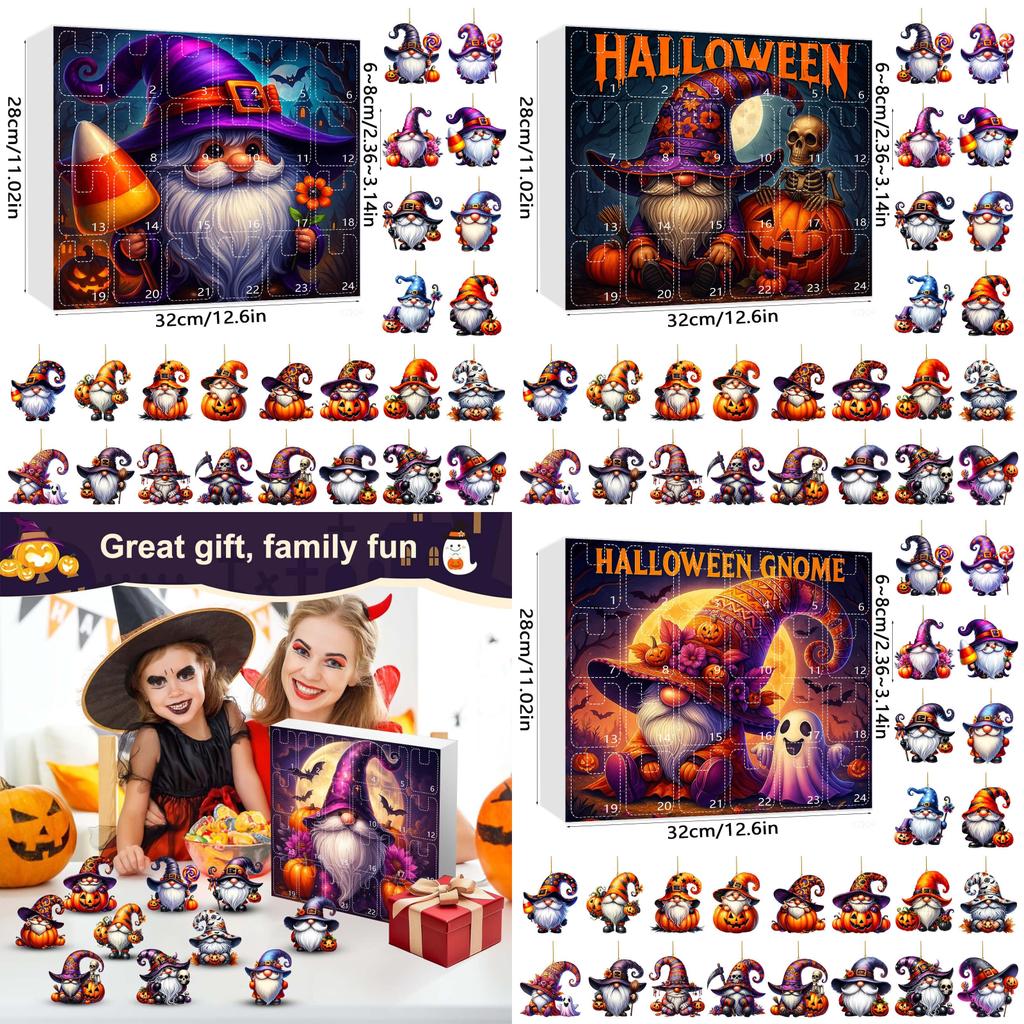 Halloween Dwarf Acrylic Hanging Decor Set With 24 Pieces For Party Celebration And Festive Atmosphere