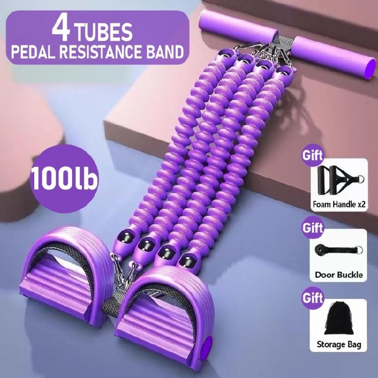 Full Body Sculpting Exercise Equipment Nonslip Foot Pedals Resistance Band For Safe Training