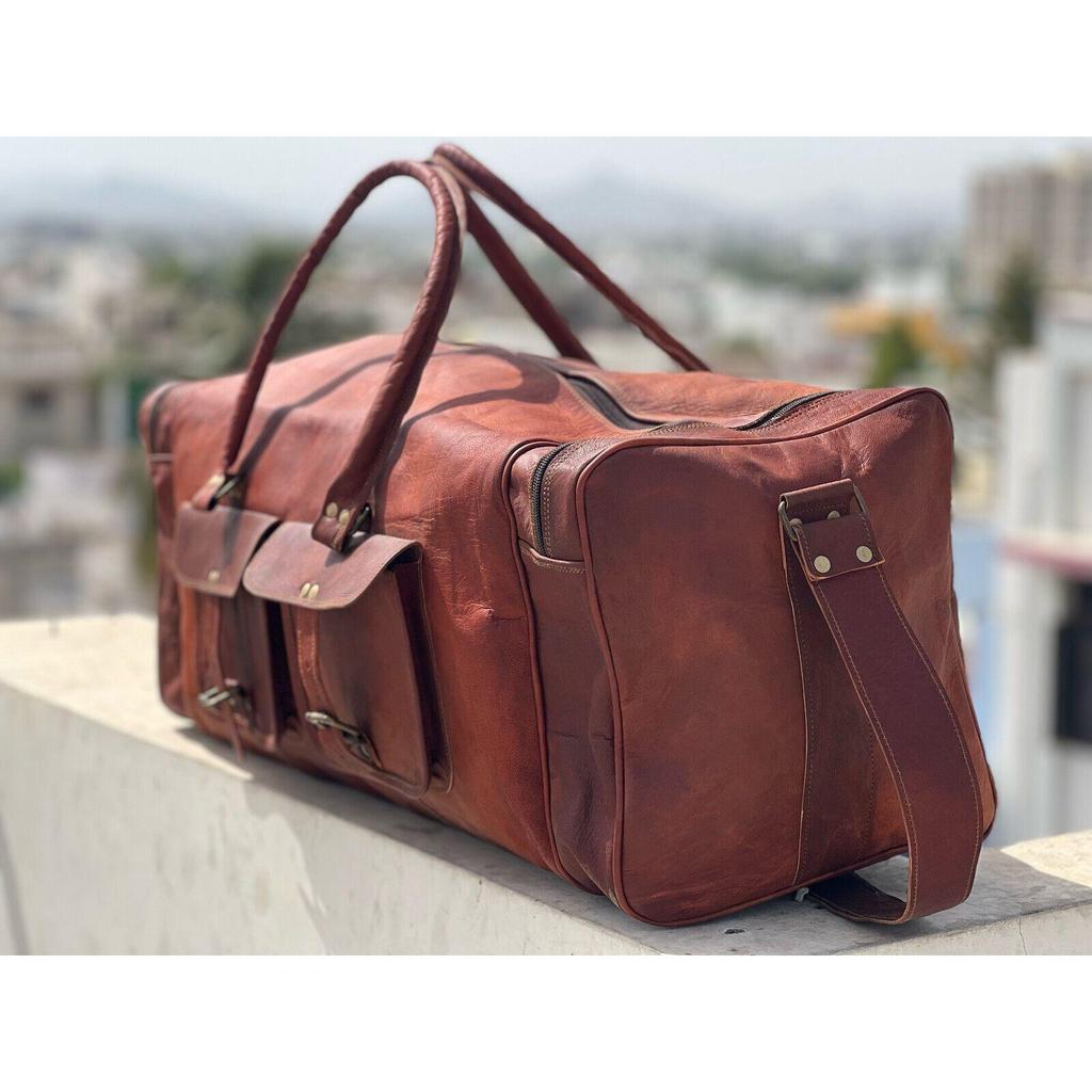 Luggage Overnight Weekend Leather Very Useful Travel Bag Duffle Gym Men Bag