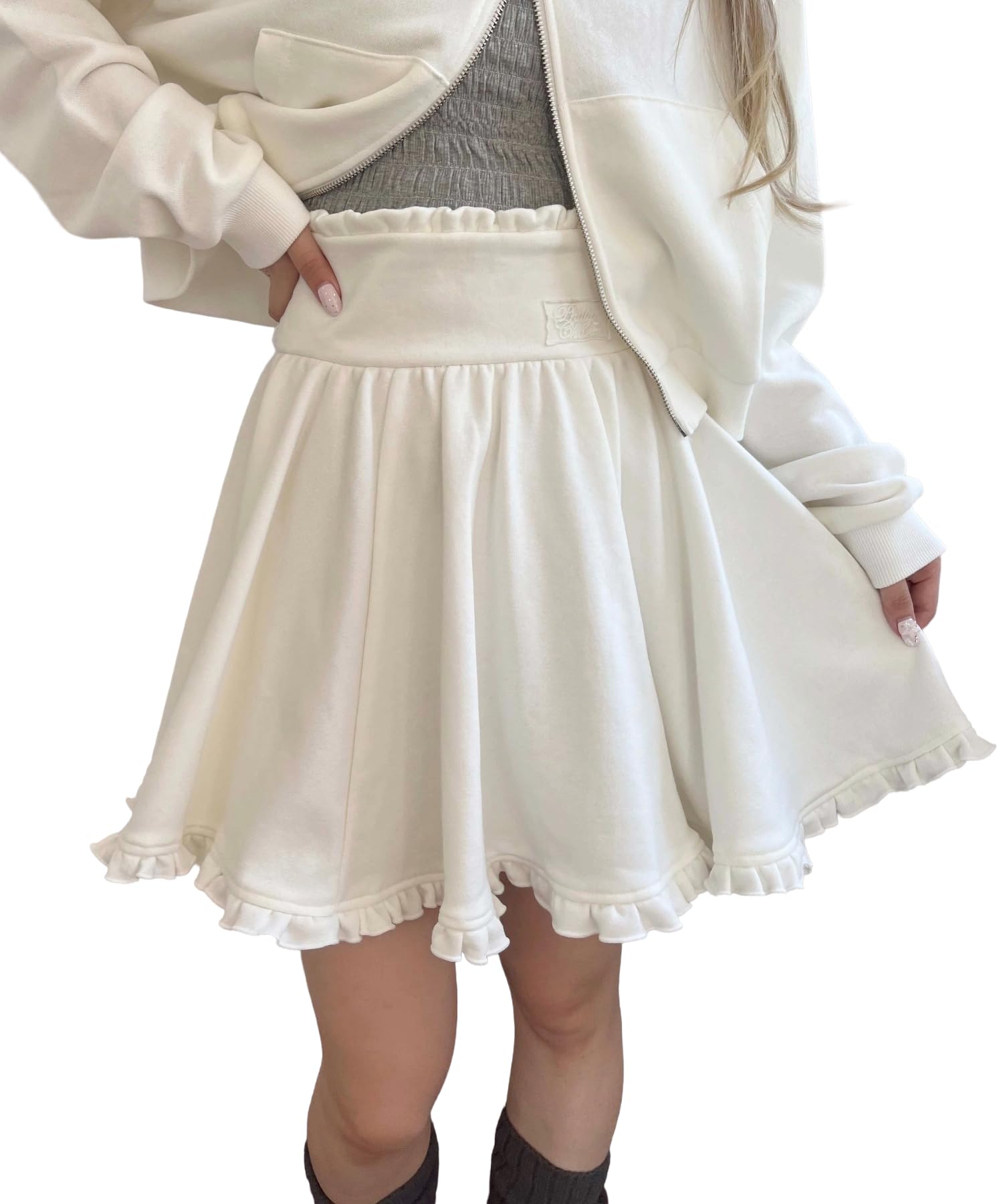 

WEGO PHILLY Белая юбка с оборками, Женская, белый