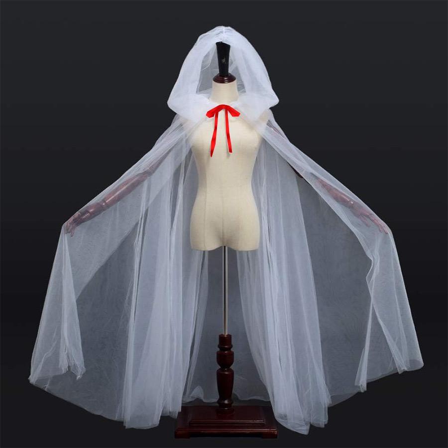 Halloween Instagram Style Hooded Mesh Witch, Grim Reaper Cloak, Vampire Cloak, Halloween Cosplay Costume Props