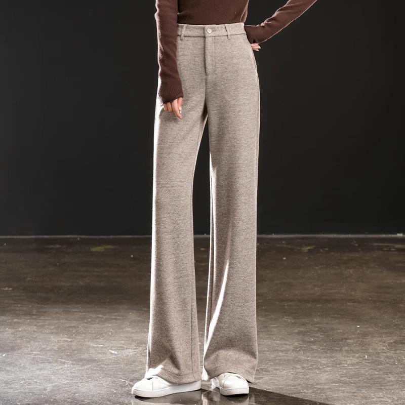 

Women s High Waist Wool Pants: Autumn/Winter 2025 Casual Velvet, Narrow & Wide Leg Styles 30/2XL [125-135 kg]