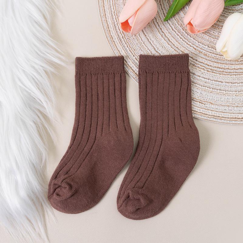 Baby Boys Girls Socks Breathable Toddlers Kids Short Socks Solid Soft Cotton Stripe Infant Princess Cute Socks For 0-8Years