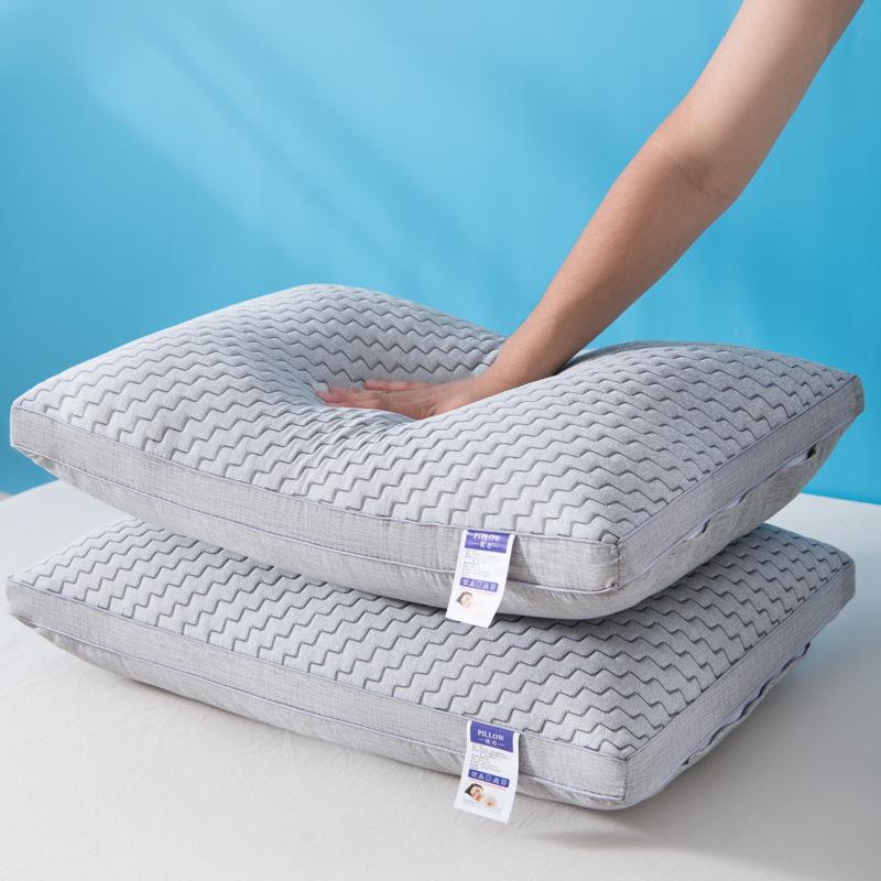 Hotel Quality High and Low Pillows - Durable, Neck Supportive Pillow Inserts for Home, Dormitory, or B&B Use