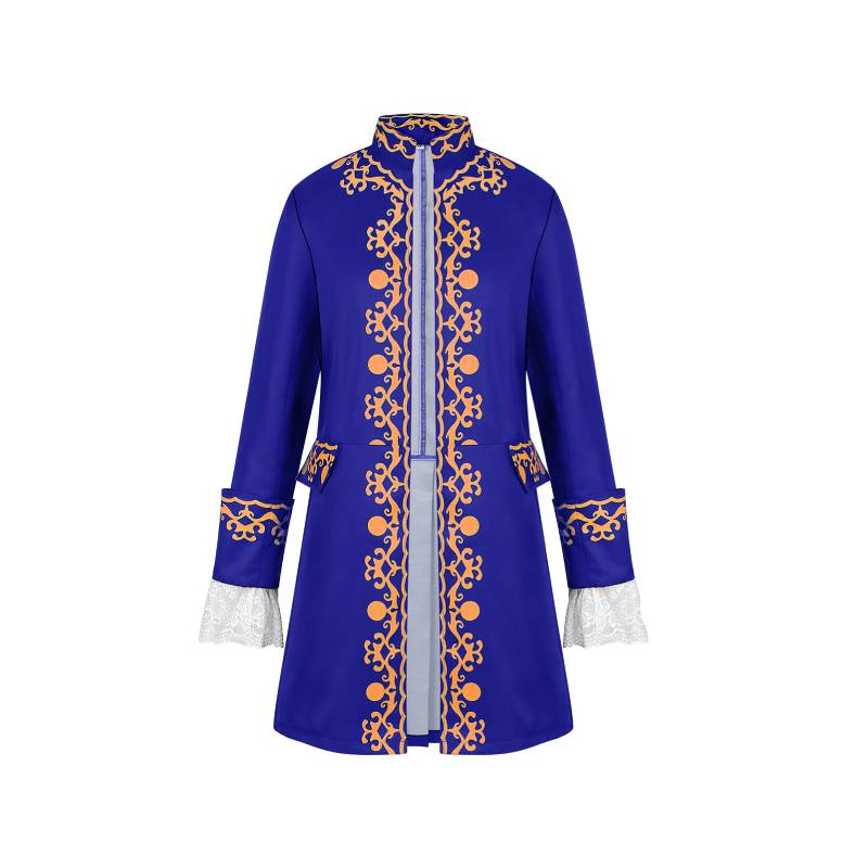 

Mens Tailcoat Medieval Jacket For Fantasy Cosplay Roleplay Costume Clothing XXL синій