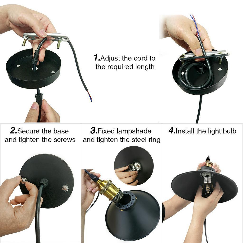 Nordic Vintage Pendant Light Loft Hanging Light Fixtures Retro Industrial Lamp Edison Bulb for Dining Room Kitchen 110V-265V