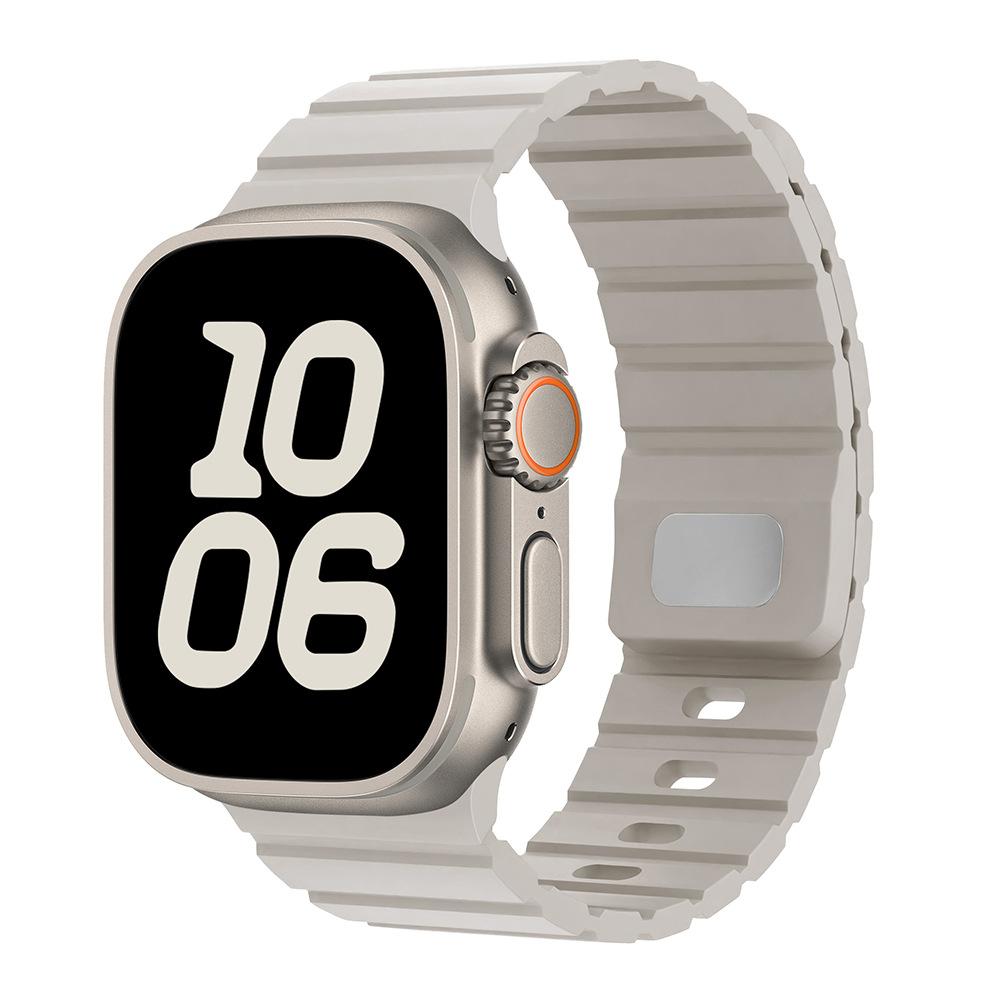 Apple S10 Saat için Uygun Silikon Kordon 42mm/46mm Mıknatıslı Emiş Ultra2 Silikon Erkek ve Kadın Kordonu