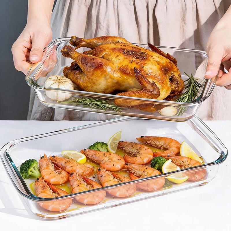 Versatile Borosilicate Glass Baking & Roasting Dish