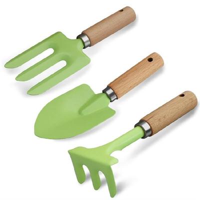 Complete Kids Garden Tool Set with Metal Construction&Wood Handles for Little Hands Planting Digging and Playing Outdoor