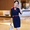 Teluoman Women's Professional Chinese Style Half-Sleeve Dress