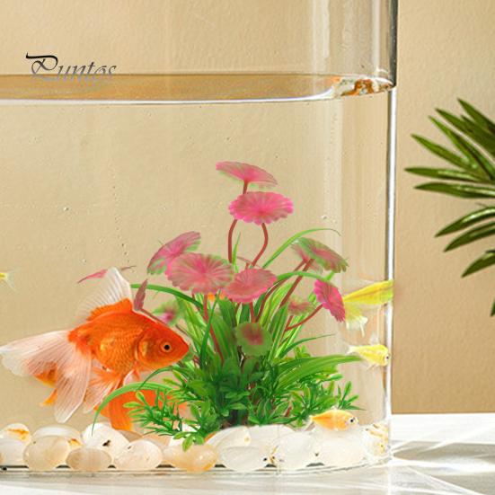 Artificial Aquatic Plants Fade-resistant Simulation Plastic Hydroponic Grass Vibrant Aquarium Landscape Decor for Fish Reptile Tanks