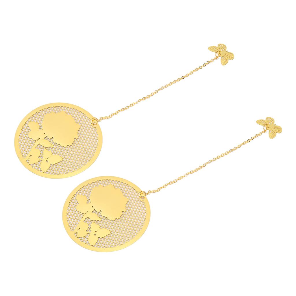 2pcs Leaf Vein Bookmark Exquisite Vintage Chinese Style Hollow Out Metal Bookmark for Student Office Birthday Present