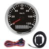 85mm   3.3in Universal GPS Speedometer Waterproof Anti Fog Meter 0 120km H for Car Truck  Boat Motor(Silver Frame Black