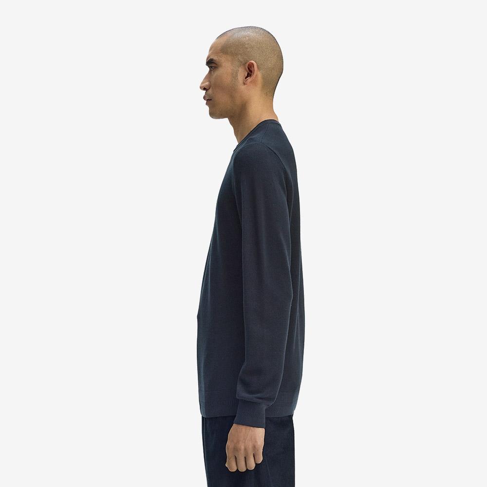 Fred Perry [Sharp] Pique Stitch Knit - Navy Afpm2531309-608