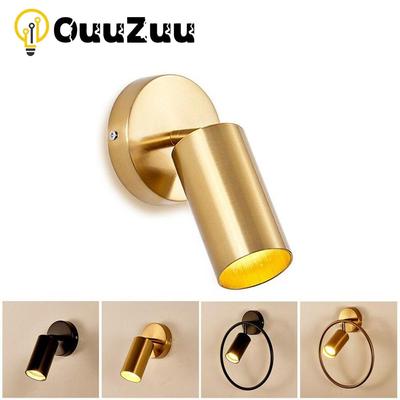 Iluminación interior E27 COB Lámpara de pared Full Metal Fuente de luz única Cilindro Galvanoplastia Armario Tienda Escaparate Foco