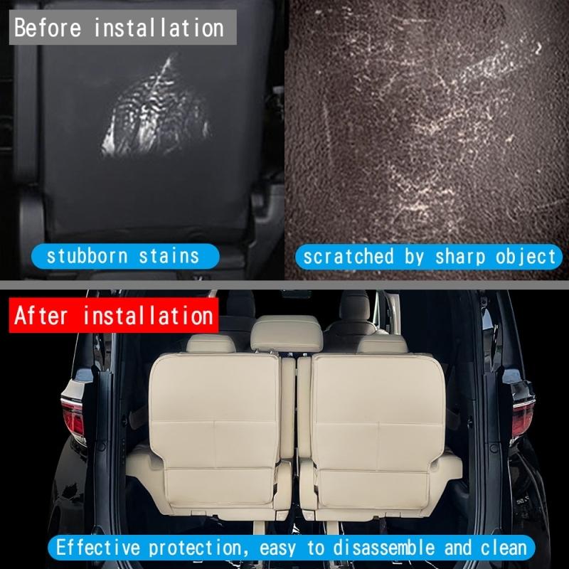 For Toyota Alphard Vellfire 40 Series  2024 Interior Car Leather Rear Seat Row Storage back cushion Protective pad Cover