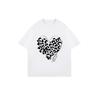 Oversized T Shirt Black Heart Leopard Print Graphic Loose Fit Casual Wear For Women Summer Outfit Streetwear Fashion Trendy Top