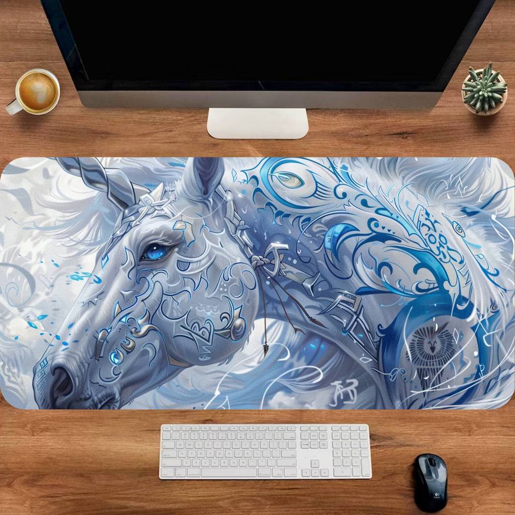 Anime Gaming Desk Mat Unicorn Gaming Mouse Pad sy Mouse Pad Cute Desk Pad Office Table Organizer Large Desk Mat Secure Grip 800x300x2mm