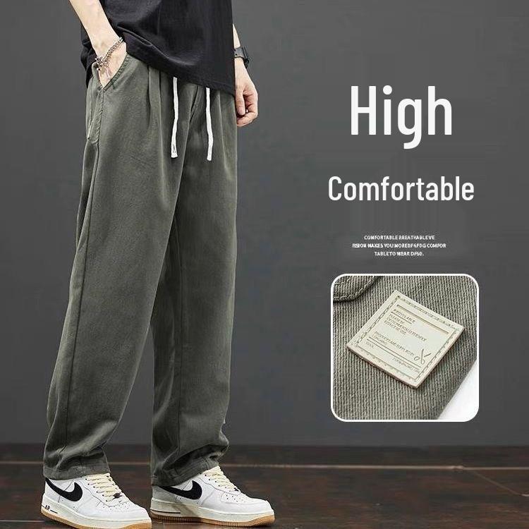 Men's 2025 American Loose Straight-Leg Casual Work Pants for Spring and Autumn