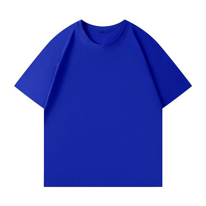 Multi-color Drop Shoulder Loose Fit Cotton T-shirt with Custom Logo