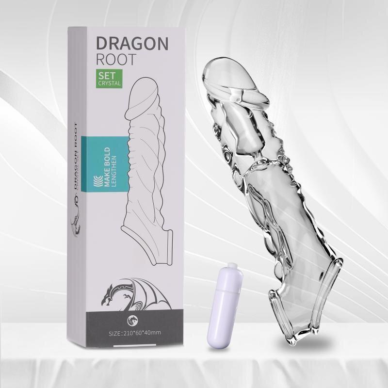 1pc Silicone Penis Sleeve With Penis Ring Enlargement, Rechargeable Reusable Realistic Textured Penis Enlarger