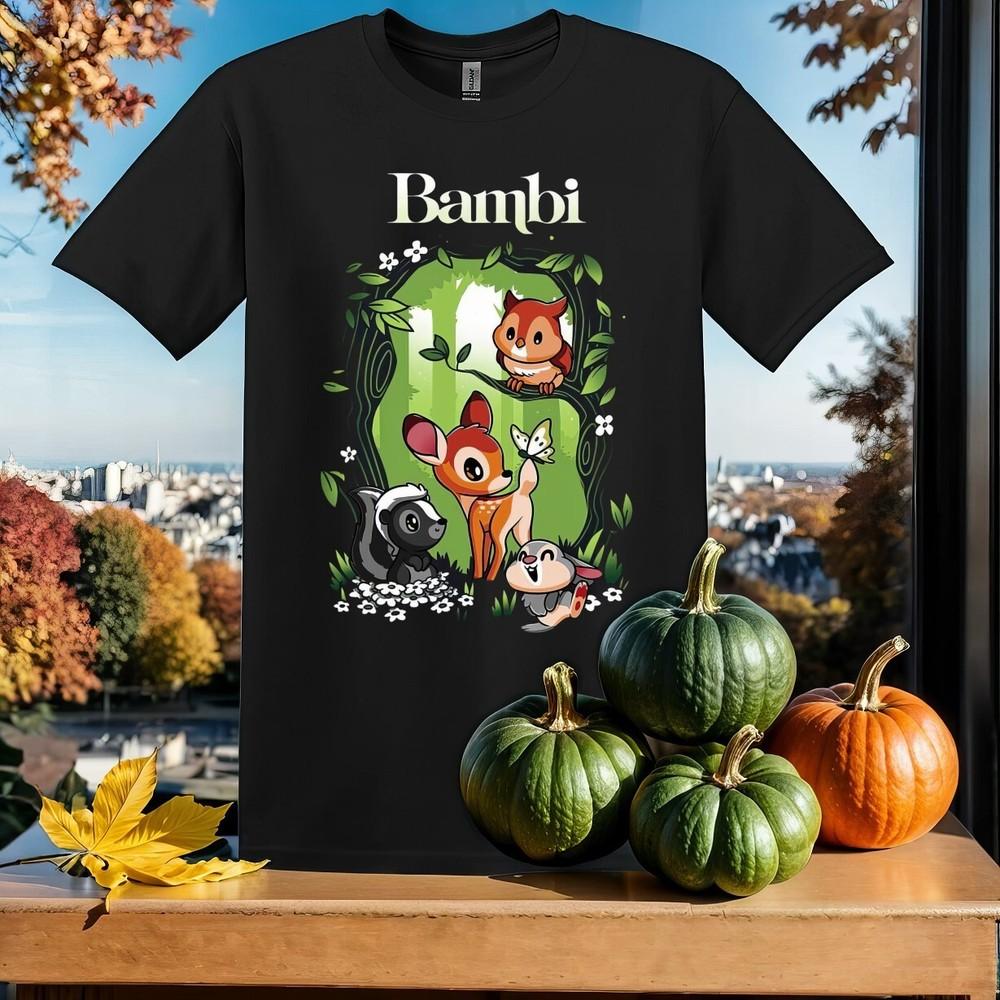 

Cute Bambi In The Forest Chibi Art T-shirt T shirt Men Women Unisex Tshirt SY51 4XL