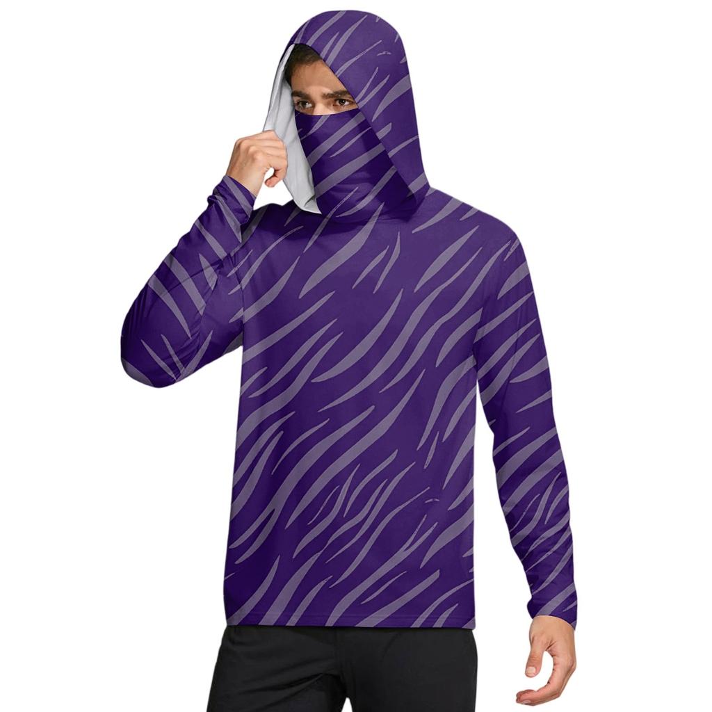 Herrenhemd mit Maske Leichtgewicht Langarm Kapuze Wandern Angeln Performance