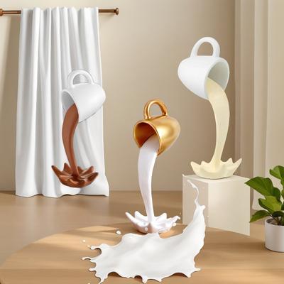 1 Pieza Resina 3D Taza de Café Flotante Taza de Café Flotante Taza de Pie Adorno