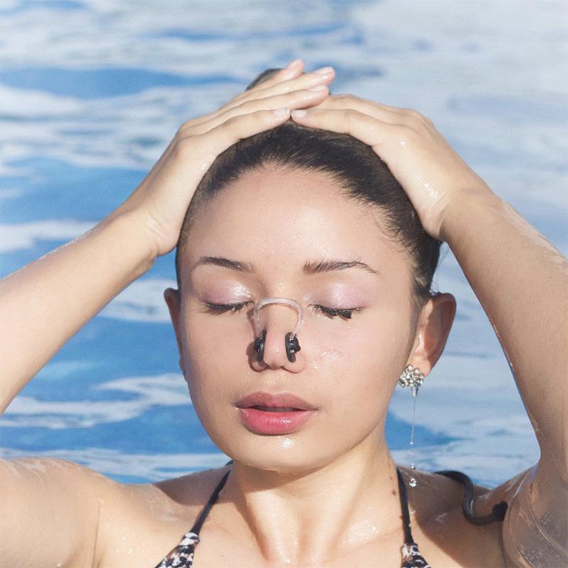 1 Paar Silikon-Schwimm-Nasenklammer, Wasserdichter Silikagel-Surf-Nasenstopfen-Schutz, Weiche Latex-Stöpsel für Kinder und Erwachsene