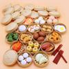 22/31/44/84PCS Miniature Steamer Buns Simulation Kitchen Toy Multicolor Chinese Breakfast Toy  Gift