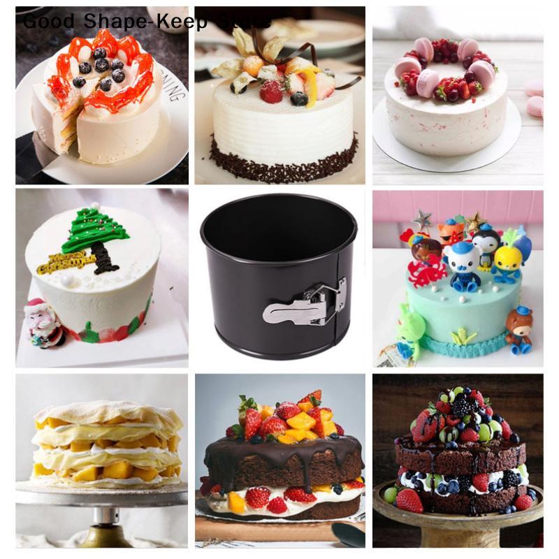 Carbon Steel Cakes Molds Removable Bottom Kitchen Accessories Round Cake Pan Ring Bakeware Non-Stick Bake Mould