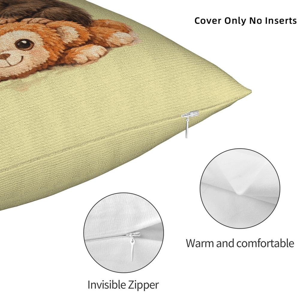 Monkey Punch Pillow Case Fashion Pillow Cover Soft Pillowcases For Sofa Bedroom Home Decor