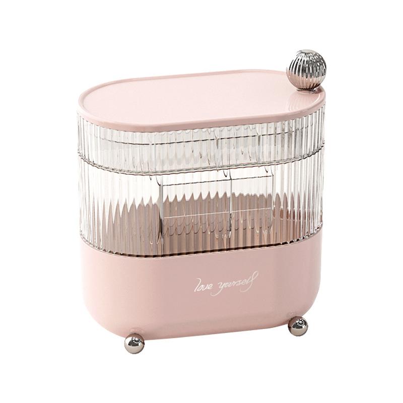 Desktop Four-layer Rotating Multi-compartment Storage Box for Household Skin Care Products