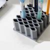 Wave-Design Desktop Organizer: 5-Tier Stackable Stationery Storage Rack for Pens, Files & Office Supplies with Neutral Aesthetic