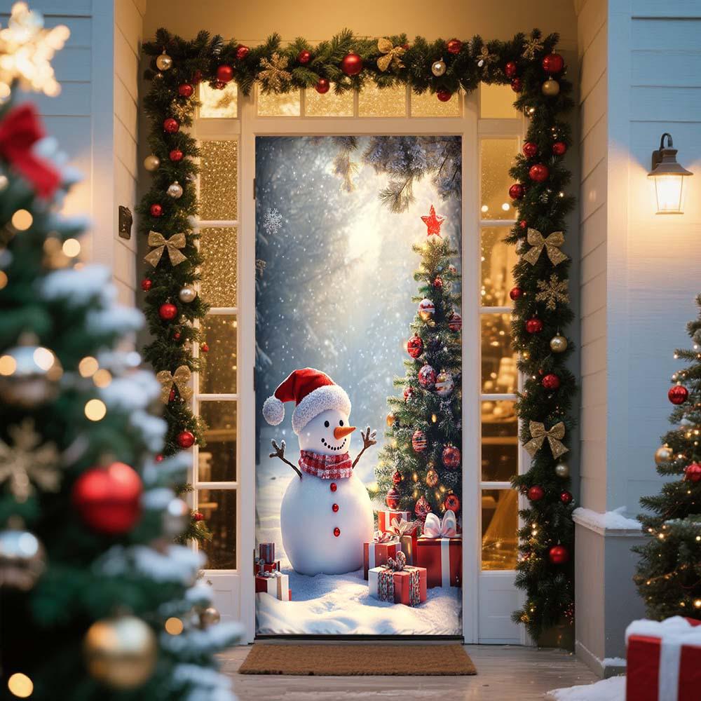 Cross-border Christmas Decoration: Santa Claus Door Banner for European & American Outdoor Parties