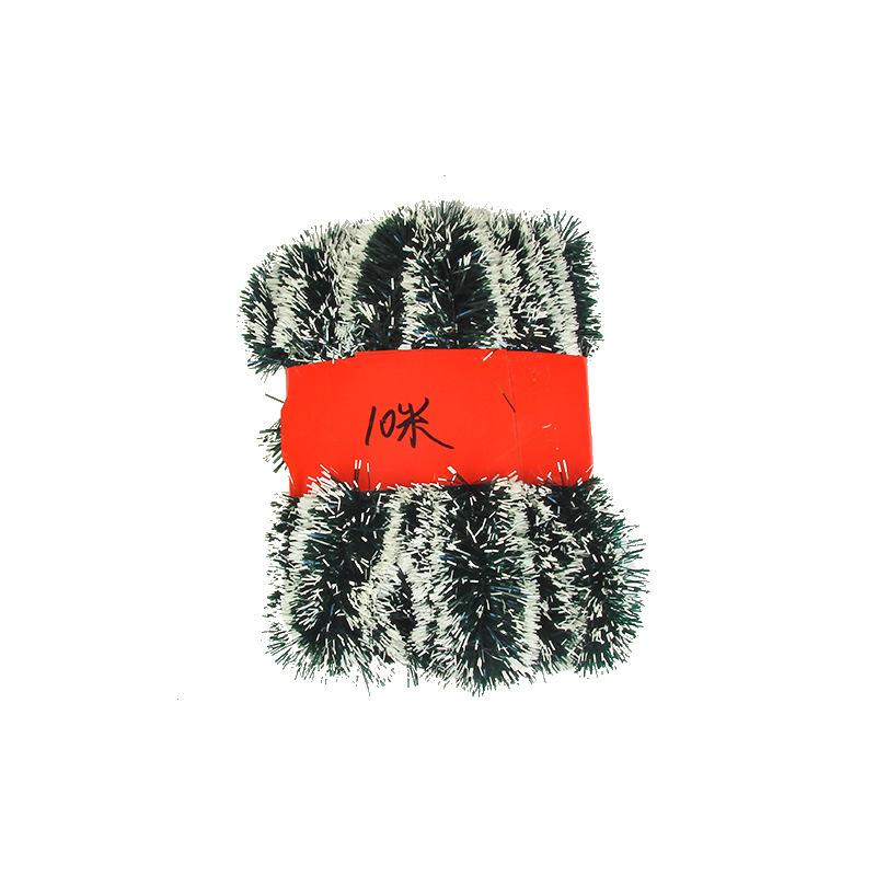 

10m Christmas Decoration Garland Multicolor Christmas Party Tree Fireplace Home Decoration Dark green and white edg