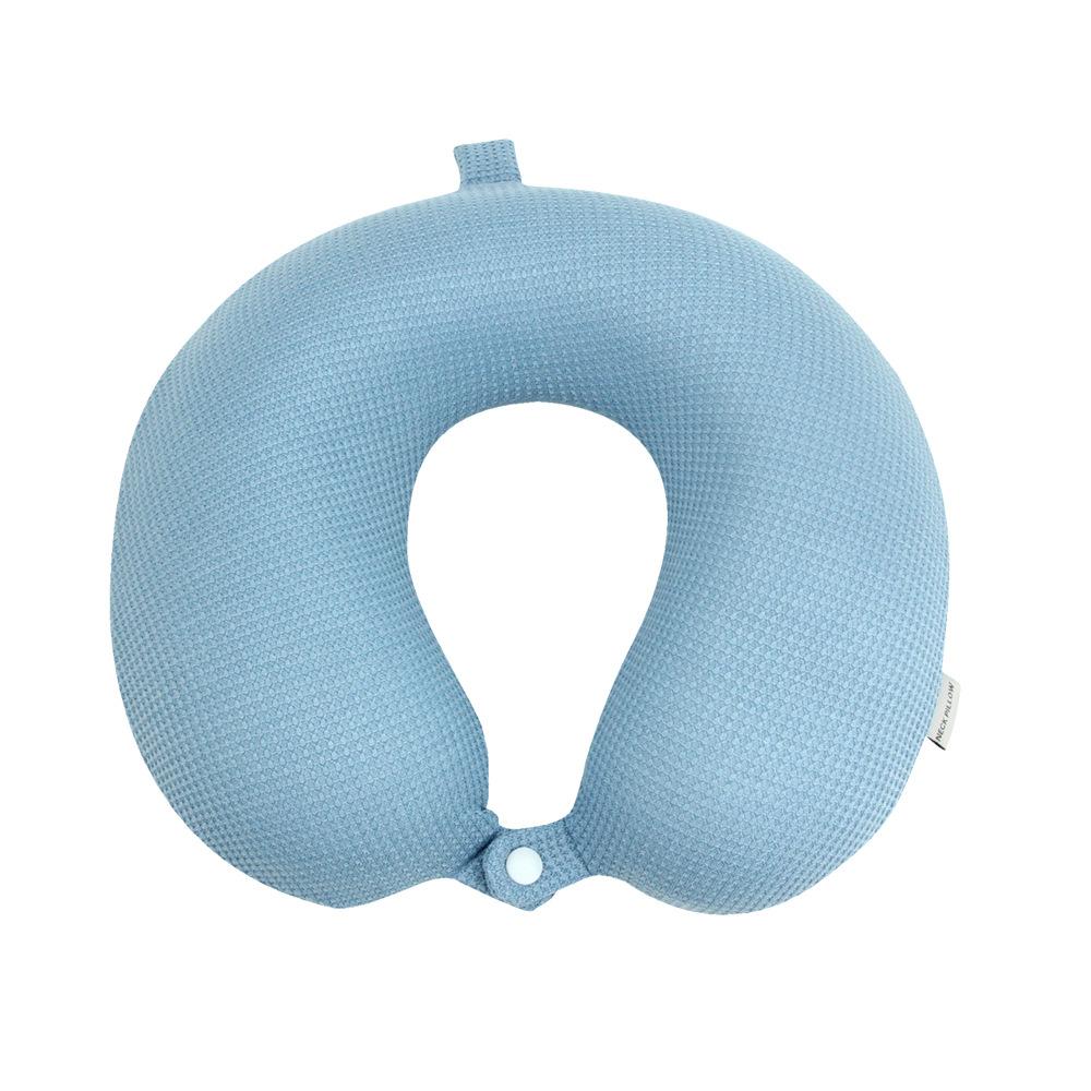 

Nap Pillow Travel Plane Pillow Waffle Grid Logo Slow Rebound U-Shaped Neck Pillow небо синє кольору