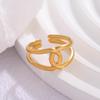 Adjustable Open Titanium Steel Ring - Ladies' Simple No-Fade High-Grade Stainless Steel Design