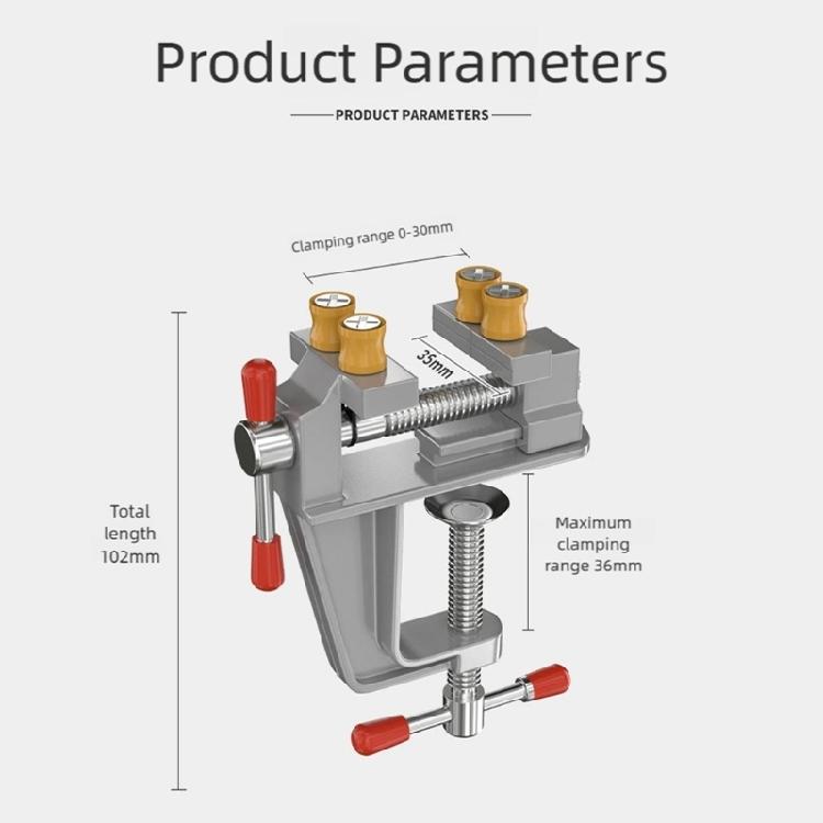 Mini Workbench Vise Portable Aluminum Miniature Small Jewelers Hobby Clamp Table Rotatable Lock Clamp Repair Tool