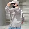 Abbigliamento estivo per bambini con protezione solare, camicia traspirante in seta ghiacciata per bambini con aria condizionata, giacca sottile con protezione solare
