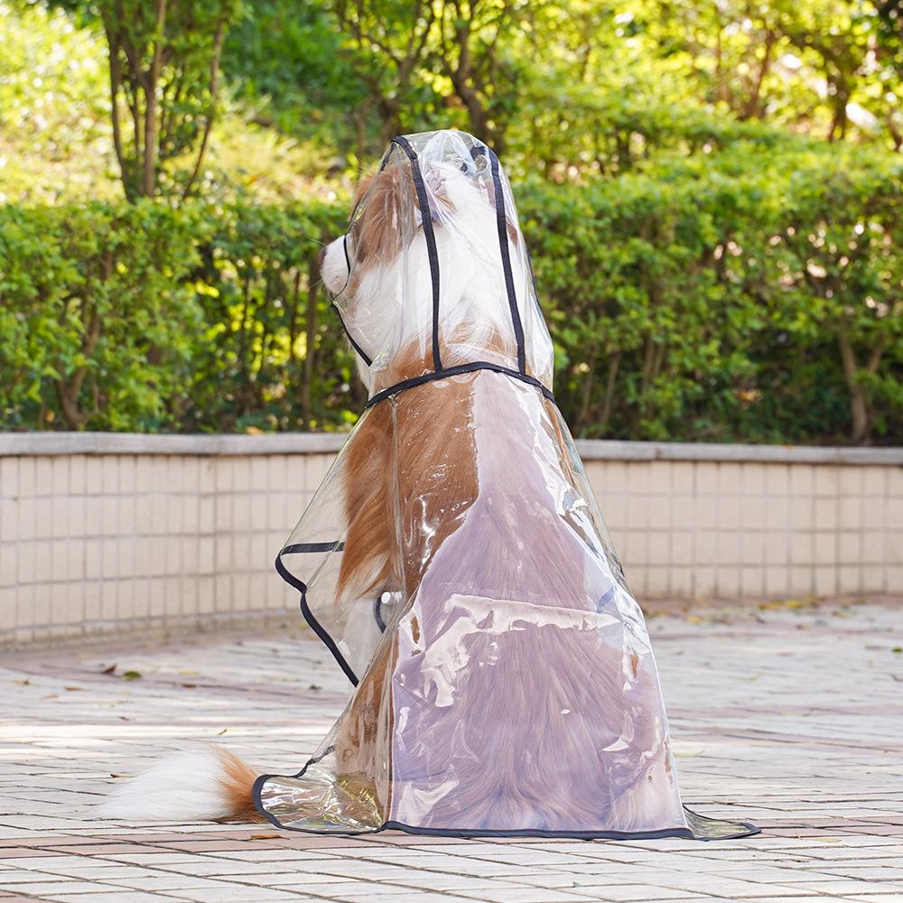 Clear Pet Raincoat Rain Jacket Pet Coat for Samll Medium Dogs Teddy Shiba Dog Outdoor Walking Pet Clothes